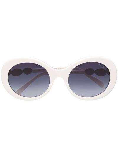 Emilio Pucci декорированные солнцезащитные очки в круглой оправе EP0127