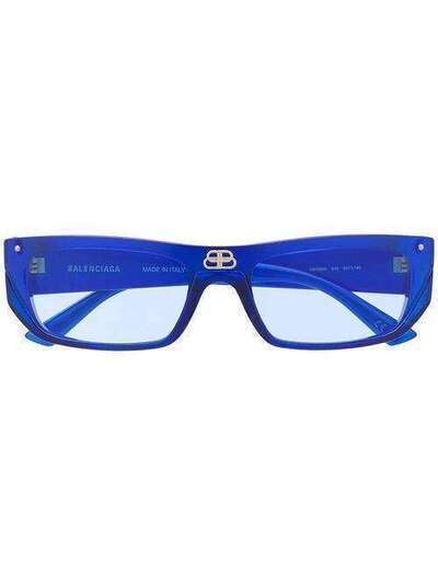Balenciaga Eyewear солнцезащитные очки Shield в прямоугольной оправе BB0080S