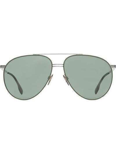 Burberry солнцезащитные очки-авиаторы с верхней планкой 4080665