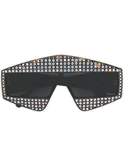 Gucci Eyewear солнцезащитные очки с кристаллами GG0157S