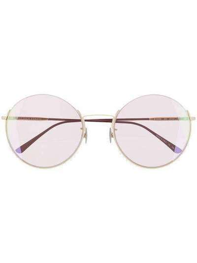 Bottega Veneta Eyewear солнцезащитные очки в круглой оправе 567402V4450