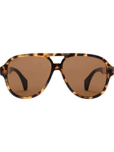 Gucci Eyewear солнцезащитные очки-авиаторы с логотипом 558386J0740