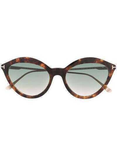 Tom Ford Eyewear солнцезащитные очки в оправе 'кошачий глаз' FT0663