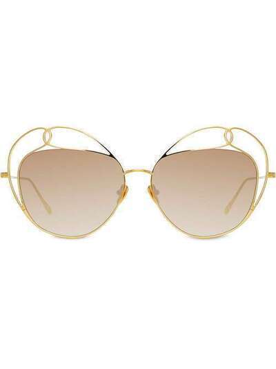 Linda Farrow солнцезащитные очки Harlequin C4 с оправе 'кошачий глаз' LFL853C4SUN