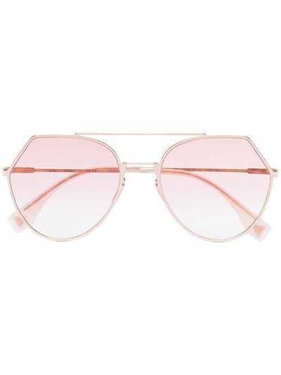 Fendi Eyewear солнцезащитные очки в прямоугольной оправе FF0194S