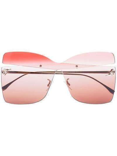 Fendi солнцезащитные очки в квадратной оправе с эффектом омбре FF0399