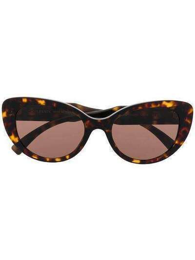 Versace Eyewear солнцезащитные очки в оправе 'кошачий глаз' черепаховой расцветки VE4378
