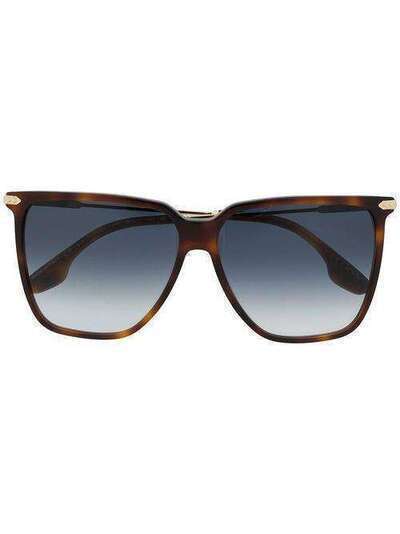 Victoria Beckham солнцезащитные очки в массивной оправе черепаховой расцветки VB612S215
