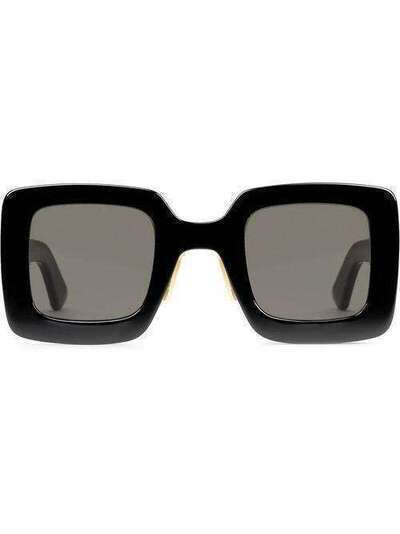 Gucci Eyewear солнцезащитные очки в квадратной оправе с логотипом Interlocking G 623894J0740