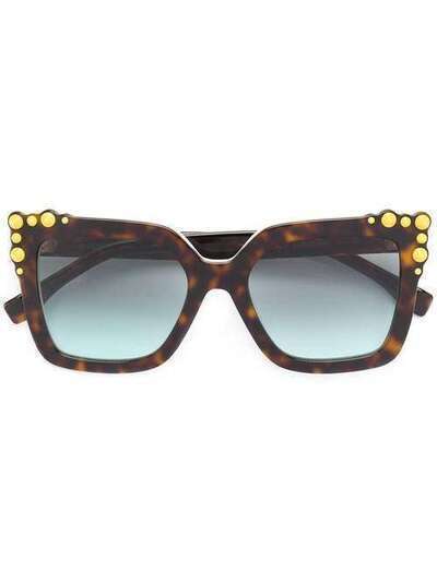 Fendi Eyewear солнцезащитные очки в массивной квадратной оправе FF0260S