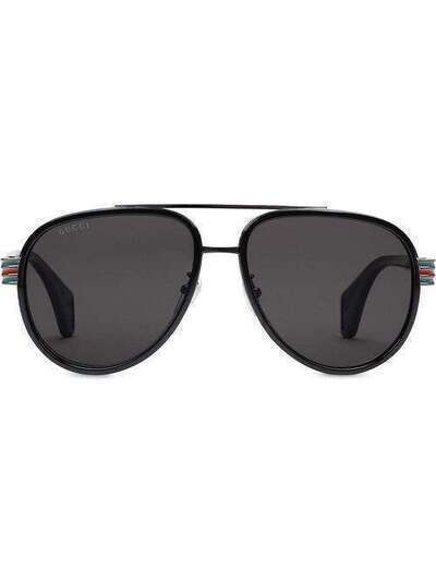 Gucci Eyewear солнцезащитные очки-авиаторы 558259J0750