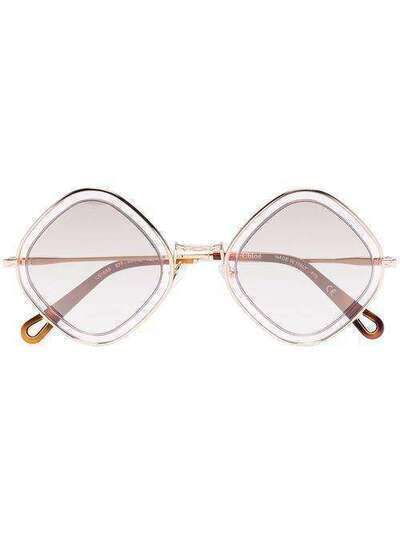 Chloé Eyewear солнцезащитные очки в ромбовидной оправе CE165S42436