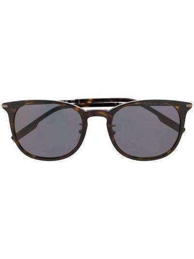 Ermenegildo Zegna солнцезащитные очки в квадратной оправе EZ0146D
