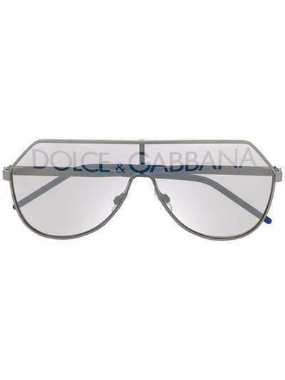 Dolce & Gabbana Eyewear солнцезащитные очки-авиаторы с логотипом