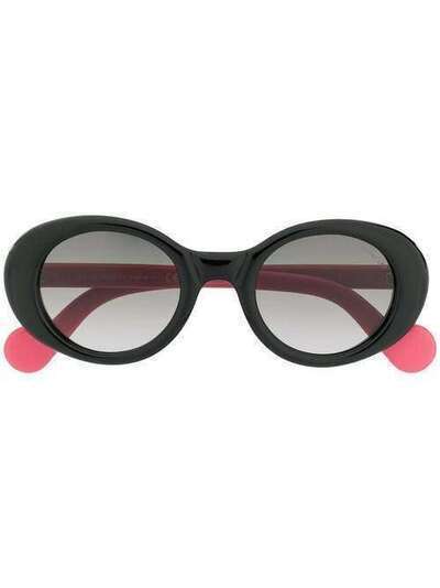 Moncler Eyewear солнцезащитные очки в овальной оправе ML01014801B