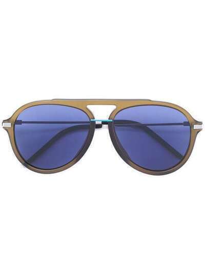Fendi Eyewear солнцезащитные очки-авиаторы в толстой оправе FFM0011S