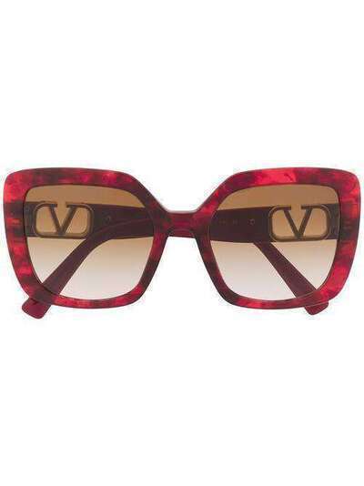 Valentino Eyewear солнцезащитные очки в квадратной оправе с логотипом VLogo VA4065