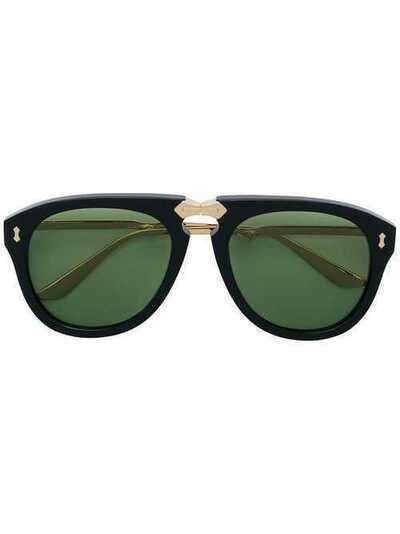 Gucci Eyewear солнцезащитные очки в круглой оправе GG0305S