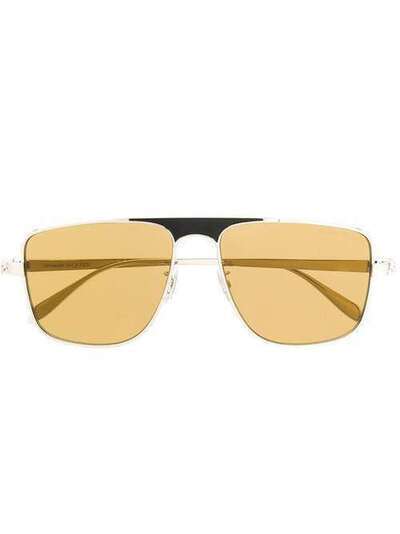 Alexander McQueen Eyewear солнцезащитные очки в квадратной оправе AM0200S003