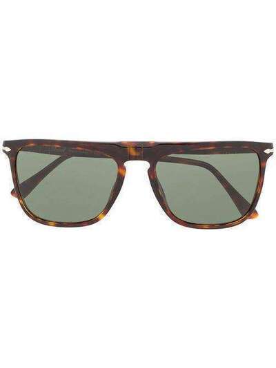 Persol солнцезащитные очки в квадратной оправе черепаховой расцветки 0PO3225S243156