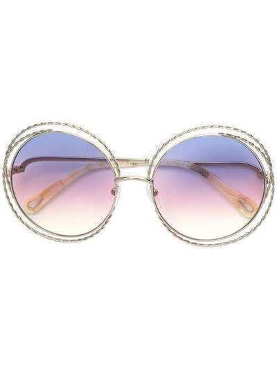 Chloé Eyewear oversized wired frame sunglasses CHLSCE114ST77958