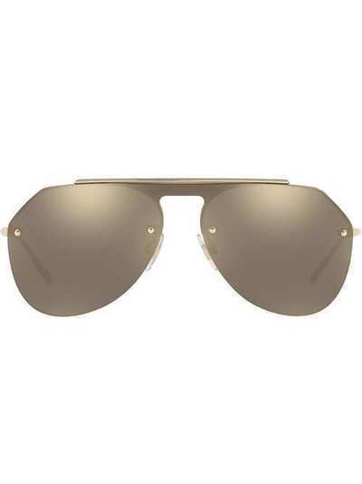 Dolce & Gabbana Eyewear зеркальные солнцезащитные очки-авиаторы DG22134885A