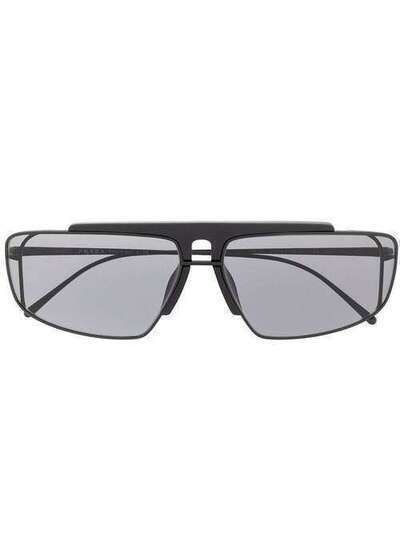 Prada Eyewear солнцезащитные очки в прямоугольной оправе 0PR50VS1AB9K163
