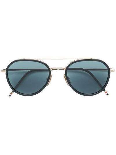 Thom Browne Eyewear солнцезащитные очки в круглой оправе TB801A
