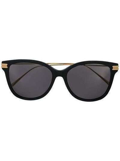 Bottega Veneta Eyewear солнцезащитные очки в квадратной оправе BV1048SA001