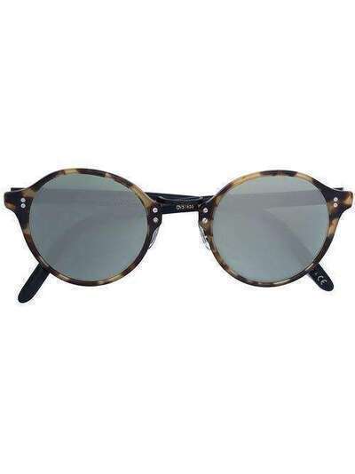 Oliver Peoples округлые солнцезащитные очки с черепаховым эффектом 0OV5185S
