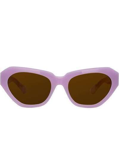 Linda Farrow солнцезащитные очки 'Dries Van Noten' в оправе "кошачий глаз" DVN166C3SUN