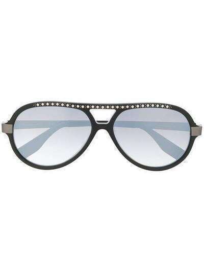 Karl Lagerfeld декорированные солнцезащитные очки-авиаторы Karl Ikon KL6016ST001