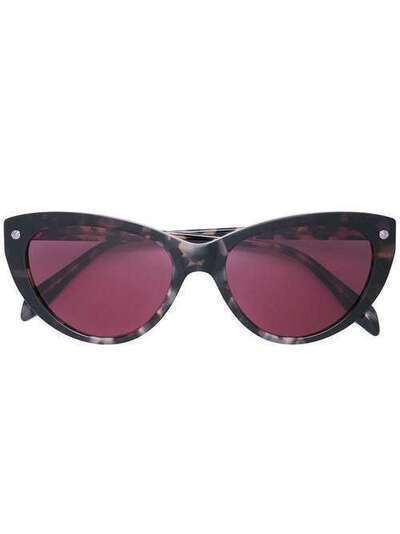 Alexander McQueen Eyewear солнцезащитные очки в оправе 'кошачий глаз' AM0189S004