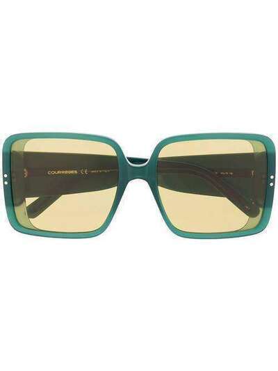Courrèges Eyewear солнцезащитные очки в массивной прямоугольной оправе CL2003