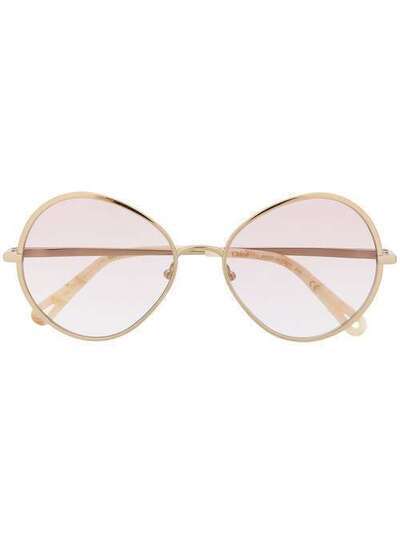 Chloé Eyewear солнцезащитные очки в круглой оправе с затемненными стеклами CE2161