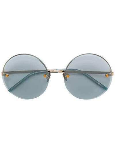 Pomellato Eyewear круглые солнцезащитные очки с отделкой кристаллами PM0060S