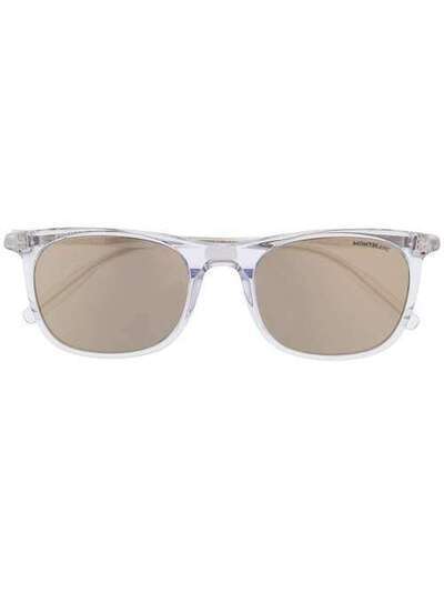 Montblanc солнцезащитные очки в D-образной оправе MB0007S005