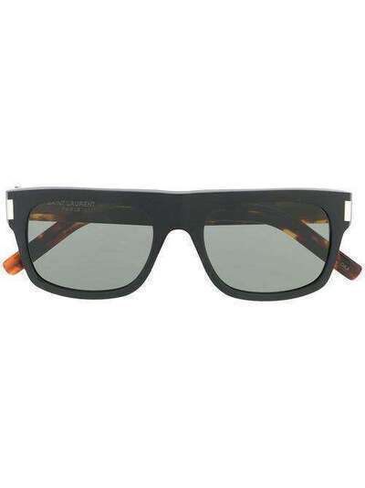 Saint Laurent Eyewear солнцезащитные очки в квадратной черепаховой оправе SL293