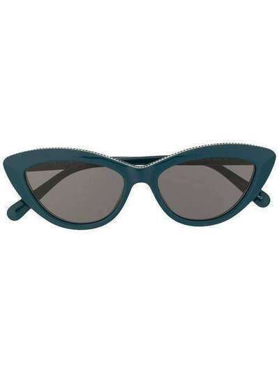 Stella McCartney Eyewear солнцезащитные очки в оправе 'кошачий глаз' с цепочным декором SC0187S