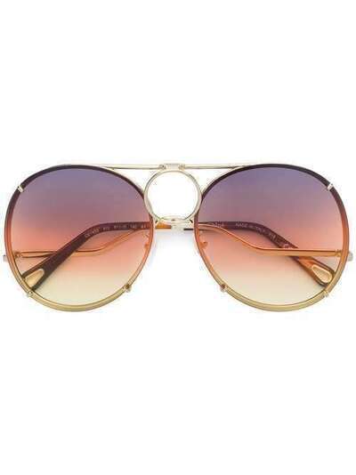 Chloé Eyewear солнцезащитные очки в круглой оправе CE145S