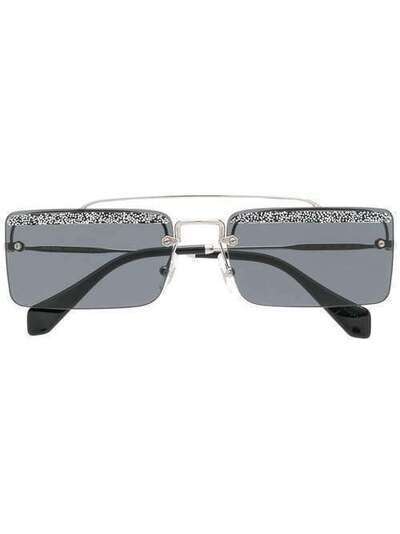 Miu Miu Eyewear солнцезащитные очки в квадратной оправе SMU59T