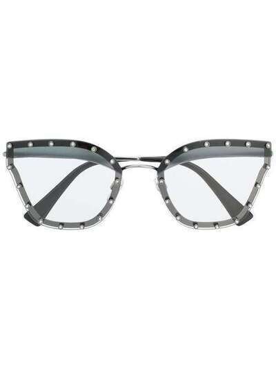 Valentino Eyewear солнцезащитные очки с кристаллами VA2028