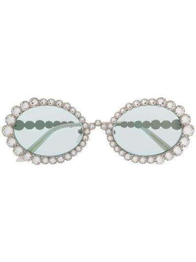 Gucci Eyewear солнцезащитные очки с кристаллами GG0620S