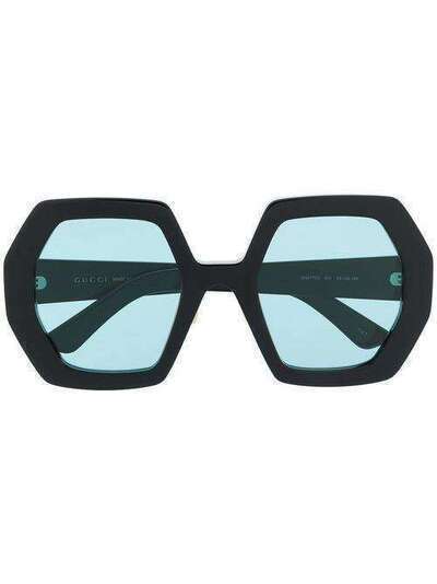 Gucci Eyewear солнцезащитные очки в массивной семиугольной оправе GG0772S001