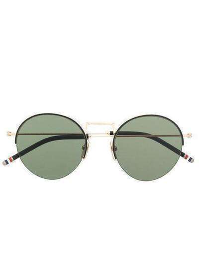 Thom Browne Eyewear солнцезащитные очки в круглой оправе TBS118