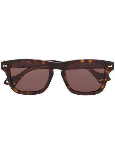 Gucci Eyewear солнцезащитные очки в квадратной оправе GG0735S003