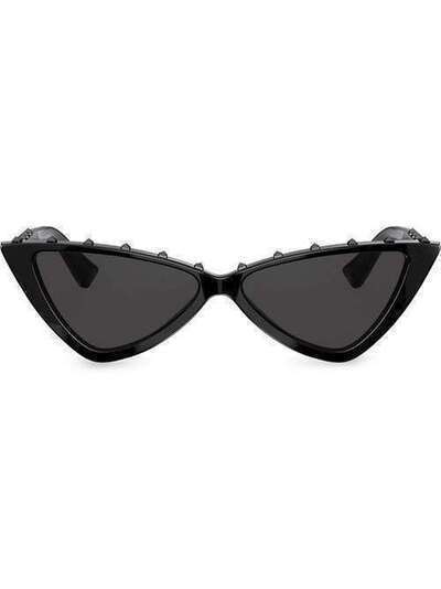 Valentino Eyewear солнцезащитные очки VLTN в оправе 'кошачий глаз' VA4064500187
