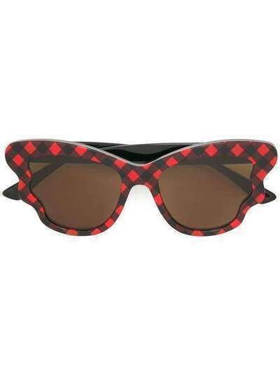 McQ Alexander McQueen солнцезащитные очки с отделкой в клетку MQ0143S