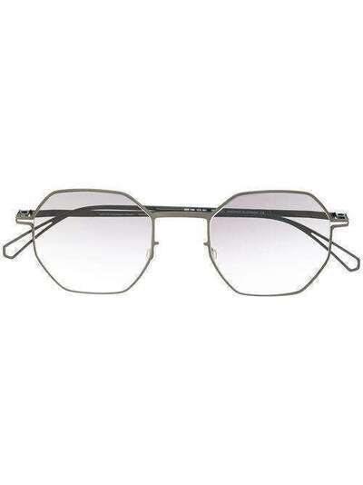 Mykita солнцезащитные очки в геометричной оправе WALSHC80SHINYGRAPHITEPOW12
