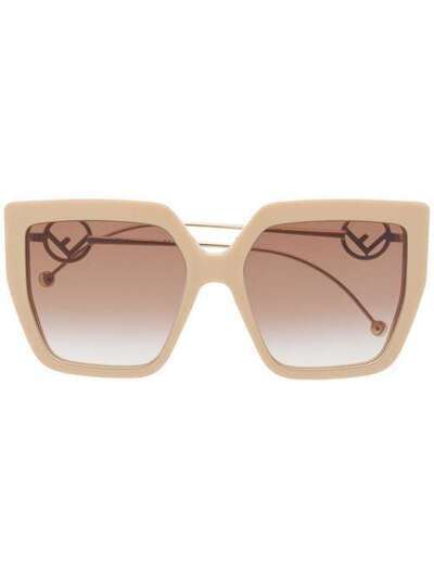 Fendi Eyewear солнцезащитные очки в массивной оправе с логотипом FF0410S